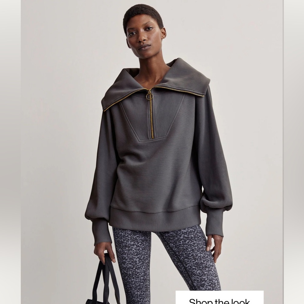 Varley Vine Half-Zip Pullover in Deep Charcoal Size XS - Picture 16 of 16